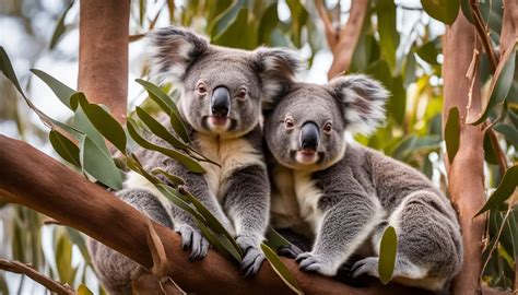 What roles do different family members play in a koala group?