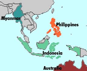 Philippines Indonesia Map