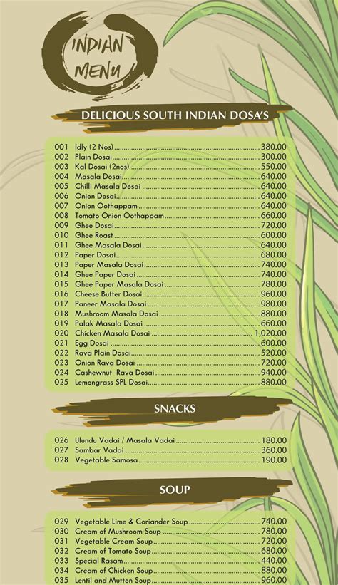 Kotte Menu – Lemongrass Restaurants Colombo