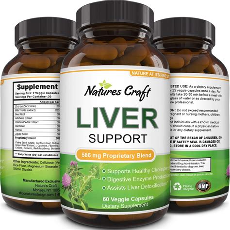 Natures Craft's Natural Liver Support Dietary Supplements Promote Liver ...