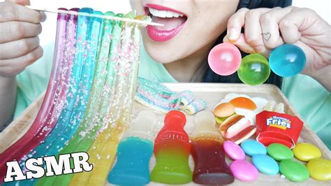 ASMR GIANT CANDY GUMMY + NOODLE JELLY (EATING SOUNDS) NO TALKING | SAS-ASMR