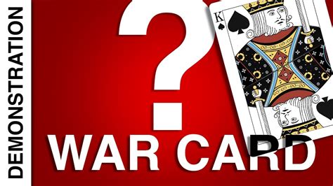 How to play War card game | War card game Demonstration - YouTube