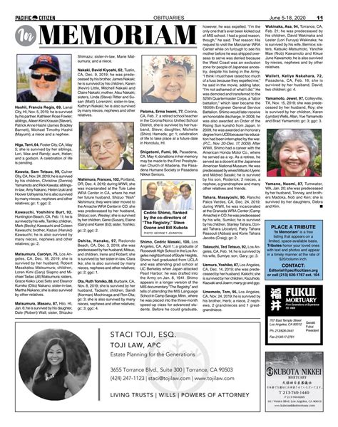 2020 Obituaries – Pacific Citizen