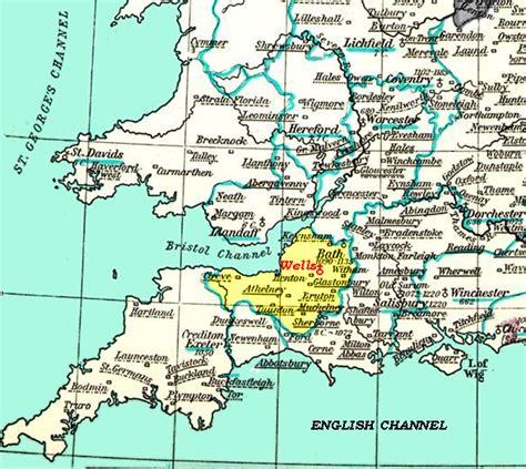 Wells England Map ~ AFP CV