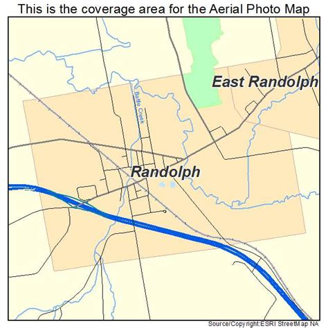 Aerial Photography Map of Randolph, NY New York