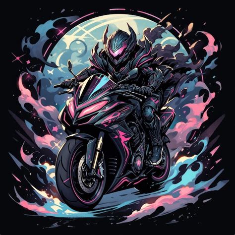 Premium AI Image | motorcycle design graphic for tshirt