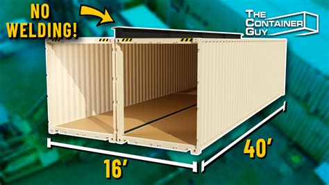 Connecting Two Shipping Containers Together! Double Wide Home, Garage ...