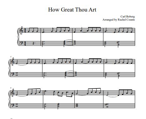 How Great Thou Art - Free Piano Sheet Music