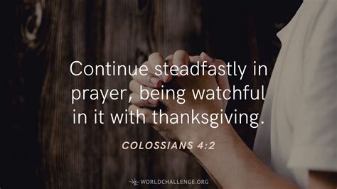 Colossians 4:2 | worldchallenge.org