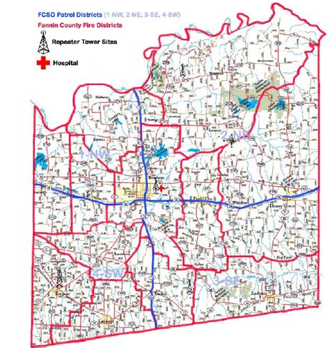 Fannin County Map