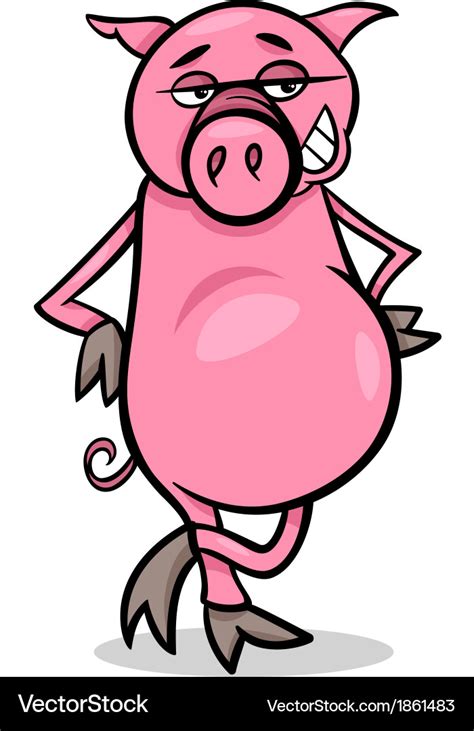 Funny Pig Cartoon