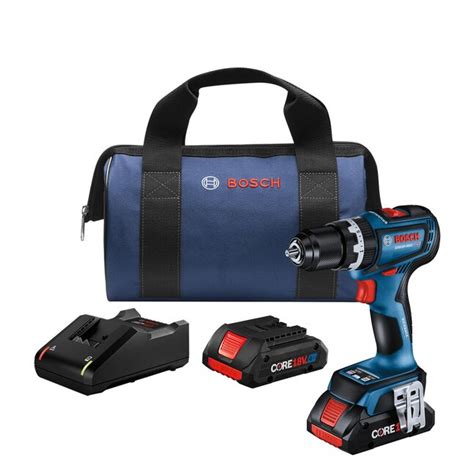 Bosch 1/2-in 18-volt 4-Amp Variable Brushless Hammer Drill (2-Batteries ...