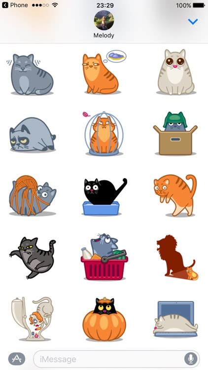 Cat Stickers Emoji Animated Icons Meow Gifs by Mantong Gu