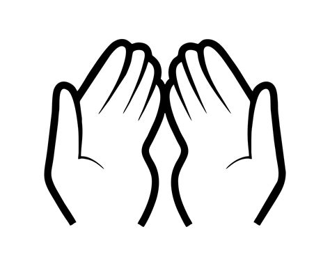 Dua Hands Muslim Praying Hands Downloadable SVG File for Use on Stationery Posters, Wall Decor ...