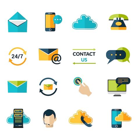 Free Vector | Contact us icons set