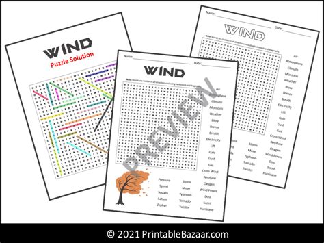 Wind Word Search Puzzle | Teaching Resources