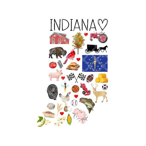 Indiana PNG, State of Indiana Symbols Digital Download, the State of ...