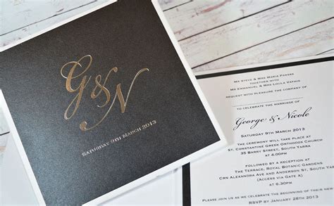 Elegant Foil Wedding Invitations