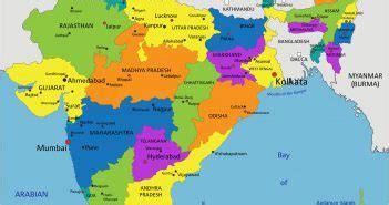 india political map - Guide of the World