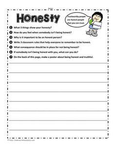 Honesty Activities | Worksheets | Pinterest | Activities, Honesty and ...