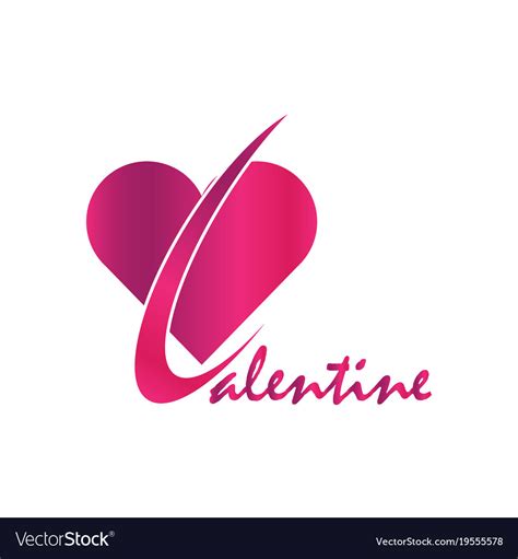 Valentine logo Royalty Free Vector Image - VectorStock