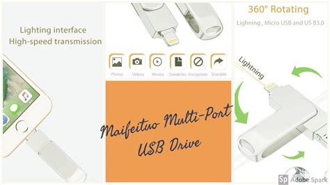 Maifeituo iPhone/Lightning/MicroUSB Extended Flash Drive USB 3.0 Multi ...