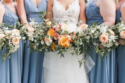 Dusty Blue & Orange Wedding Inspiration | Burgh Brides