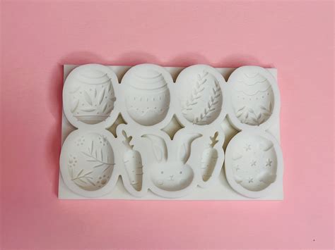 Easter Bunny Mold Chocolate Easter Egg Mold Bunny Carrots - Etsy