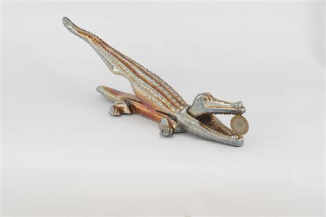 Large 1920'S Brass Lustre Crocodile Nutcracker - The Hoarde Vintage