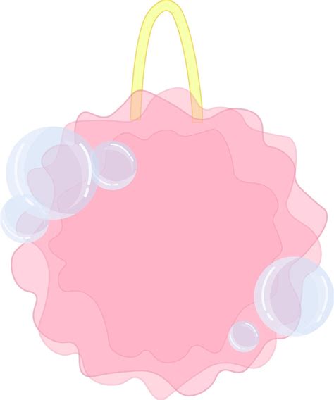 Pink loofah, illustration, vector on white background 13609134 Vector ...