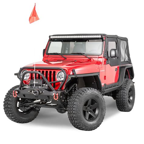 JCR Offroad Mauler Front Recessed Winch Stubby Bumper for 97-06 Jeep Wrangler TJ | Jeep bumpers ...