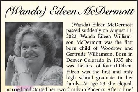 (Wanda) Eileen McDermott | Obituary | Kent Reporter