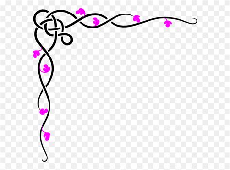 Black And Pink Border Clip Art - Side Border Clipart - FlyClipart