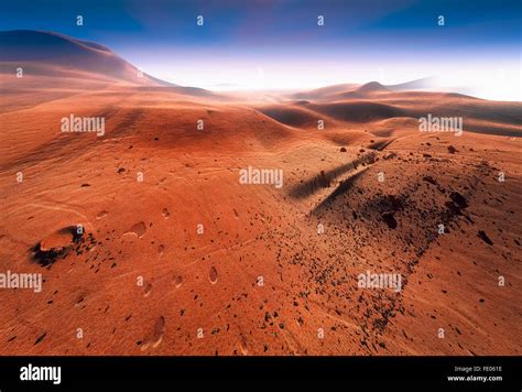 Red surface of planet Mars Stock Photo - Alamy