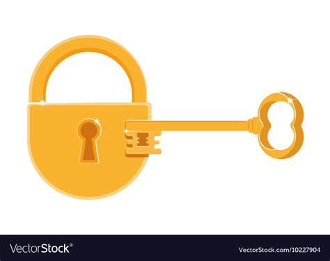 Lock and key Royalty Free Vector Image - VectorStock