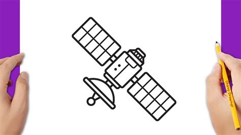 HOW TO DRAW A SATELLITE EASY