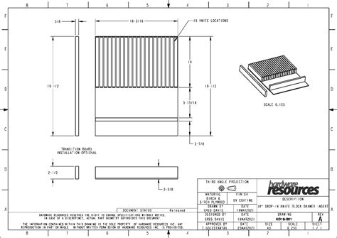 OHP|Hardware Resources 16" Knife Block Drawer Insert