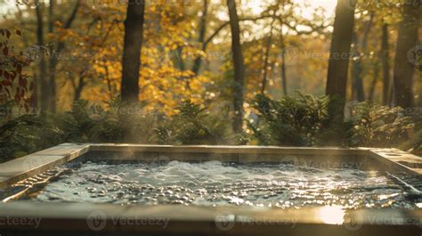 The gentle rustling of leaves in the nearby trees adds a natural soundtrack to the tranquil spa ...