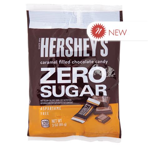 HERSHEY'S ZERO SUGAR CHOCOLATE WITH CARAMEL 3 OZ PEG BAG