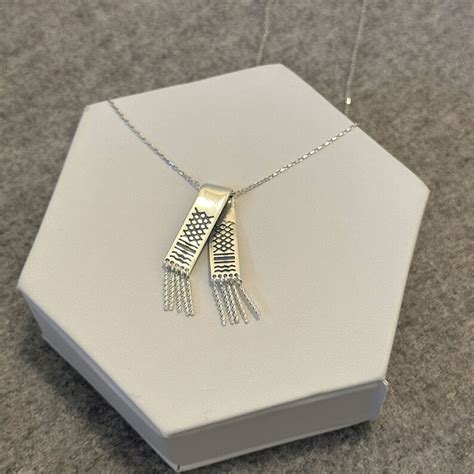 Kuffia Necklace Palestine Traditional Silver, 925 Sterling Silver Keffiyeh Pendant, Palestinian ...