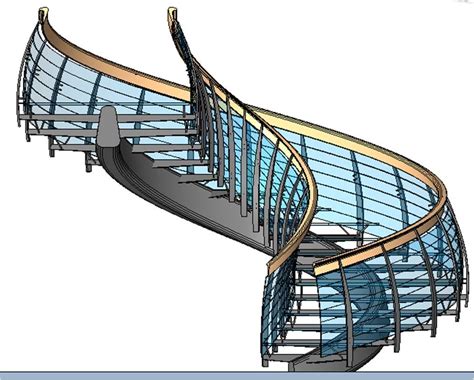 Complex Revit Stairs #stairs Pinned by www.modlar.com | Architecture model, Railing design ...