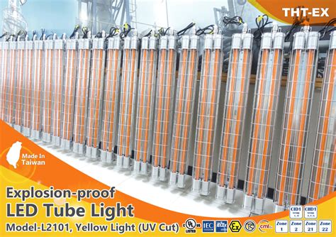 Explosion-proof LED Yellow Tube Light for Semiconductor Manufacturing Process