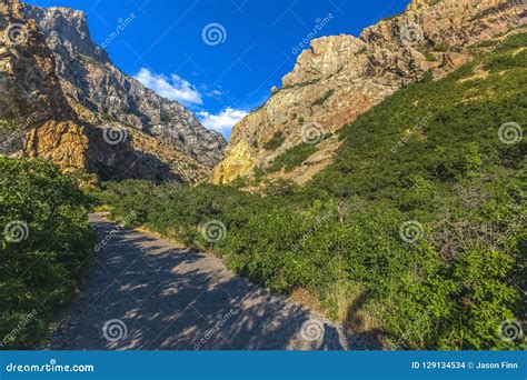 Hiking Trail in Provo Canyon Utah on a Sunny Day Stock Photo - Image of clouds, bending: 129134534