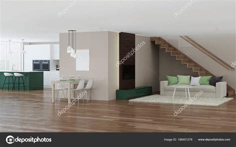 Modern House Interior Rendering Stock Photo by ©ArtemP1 186451278