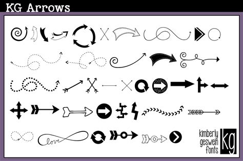 KG Arrows Font ~ Symbol Fonts ~ Creative Market