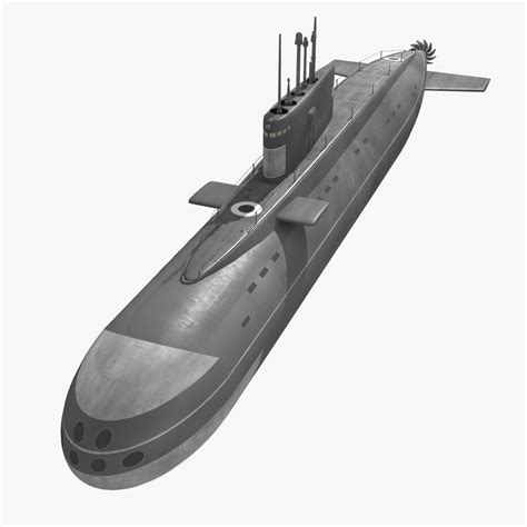 russian kilo class submarine 3d model