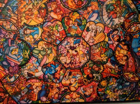 Plastic stained glass 1000 piece puzzle of Disney characters. : r/Jigsawpuzzles