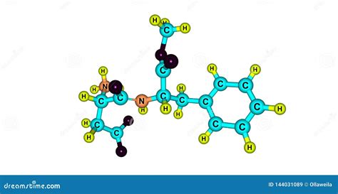 Aspartame Molecular Structure Isolated On White Royalty-Free Cartoon ...