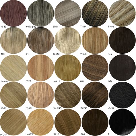 UniWigs Topper 101-Color chart