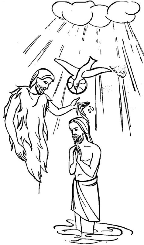 Holy Spirit Baptism Of Jesus Coloring Pages | Best Place to Color